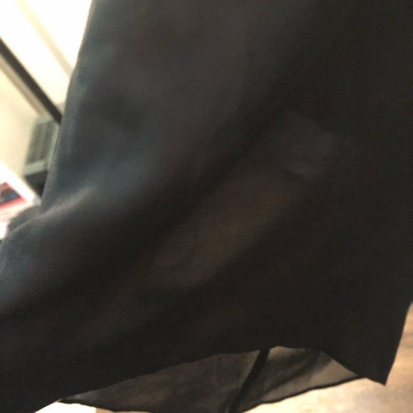 Alfani Sheer print black top - Picture 3 of 4